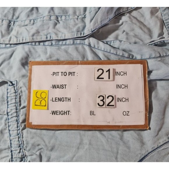 14TH & UNION Womens Button Up Shirt Dress Size M Light Blue Chambray 3/4 SLV B6P - Picture 5 of 5